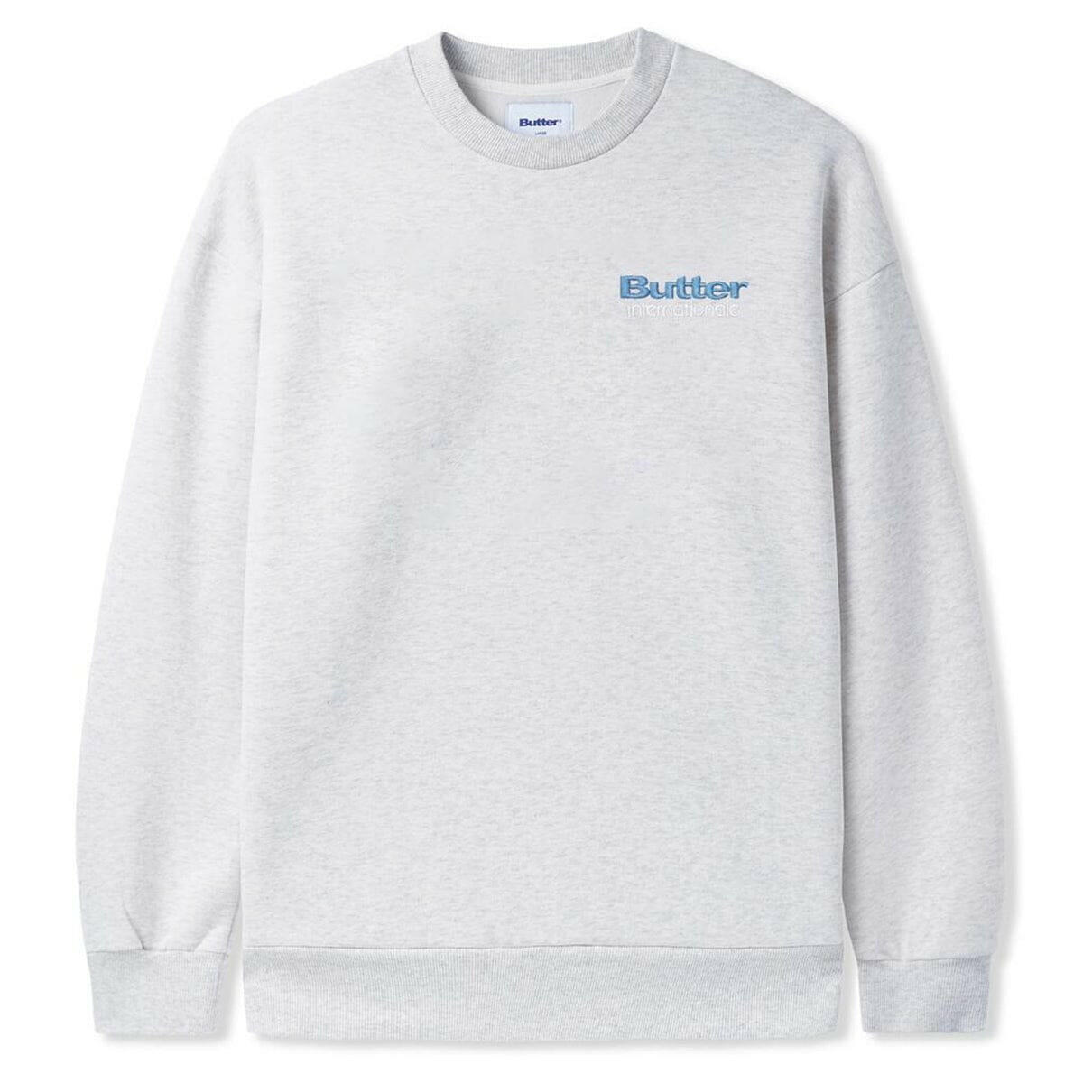 Butter Goods - Internationale Embroidered Crew Ash.