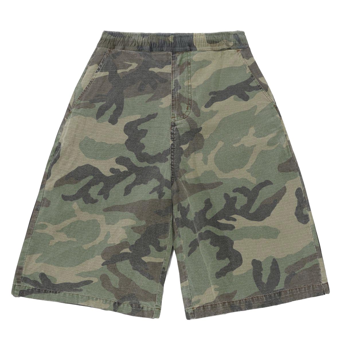 Butter Goods Loose Shorts Woodland Ripstop Camo Front