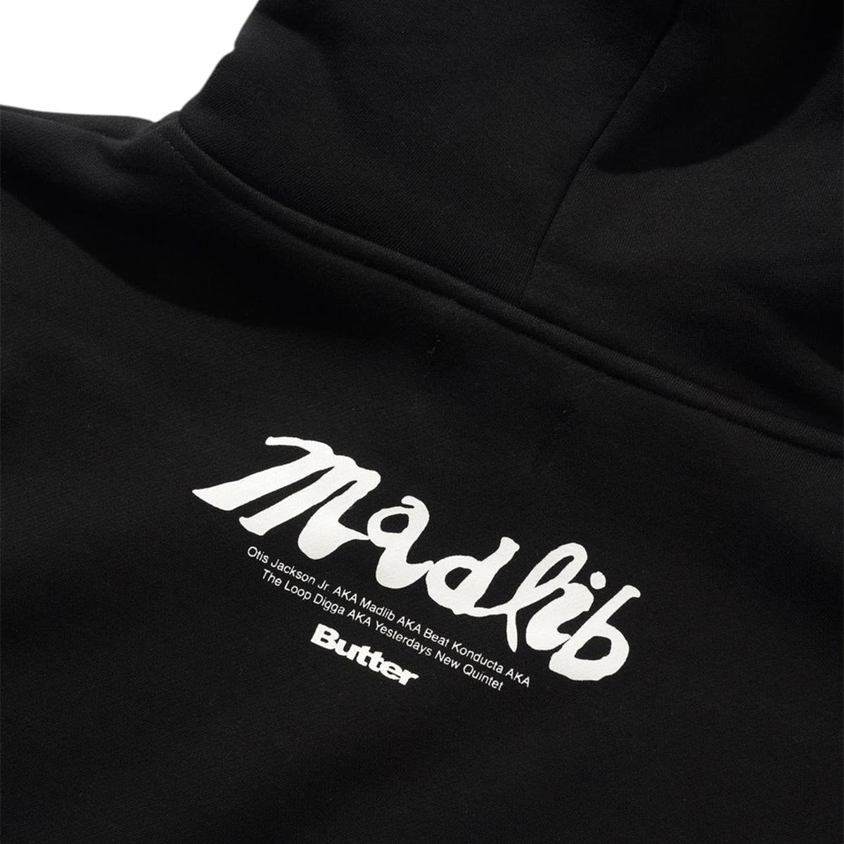 Butter Goods Madlib Hoodie Black Back Detail