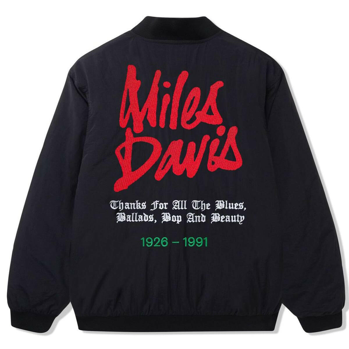Butter Goods - Miles Davis Bomber Jacket Black.