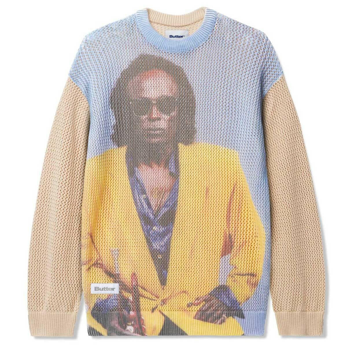 Butter Goods - Miles Davis Knit Sweater Cream.