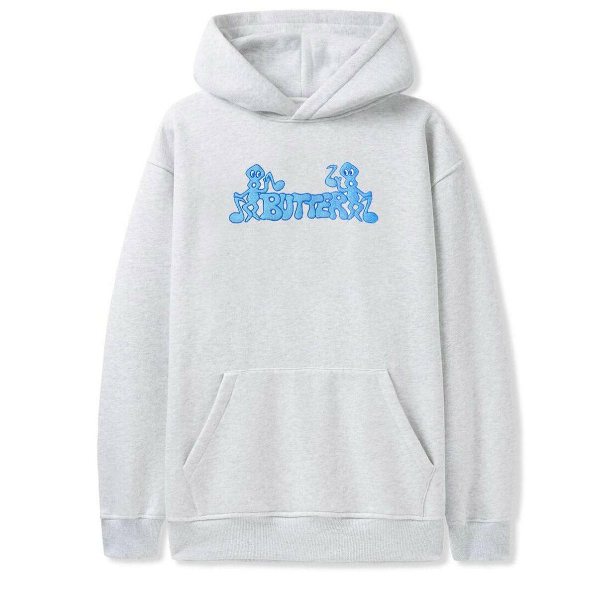 Butter Goods - Notes Embroidered Hoodie Ash.