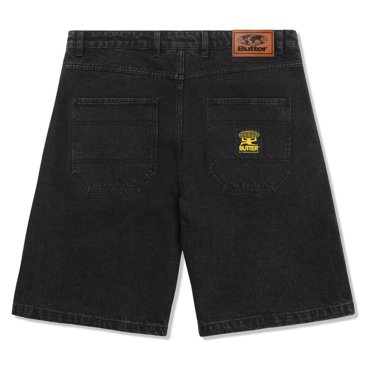 Butter Goods - Patch Pocket Denim Shorts Washed Black.