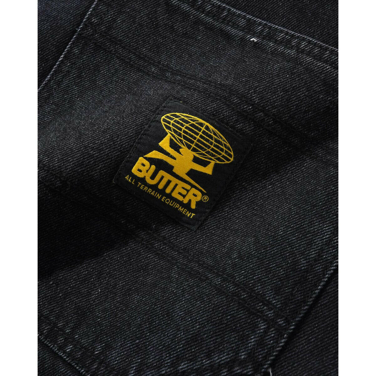 Butter Goods - Patch Pocket Denim Shorts Washed Black.