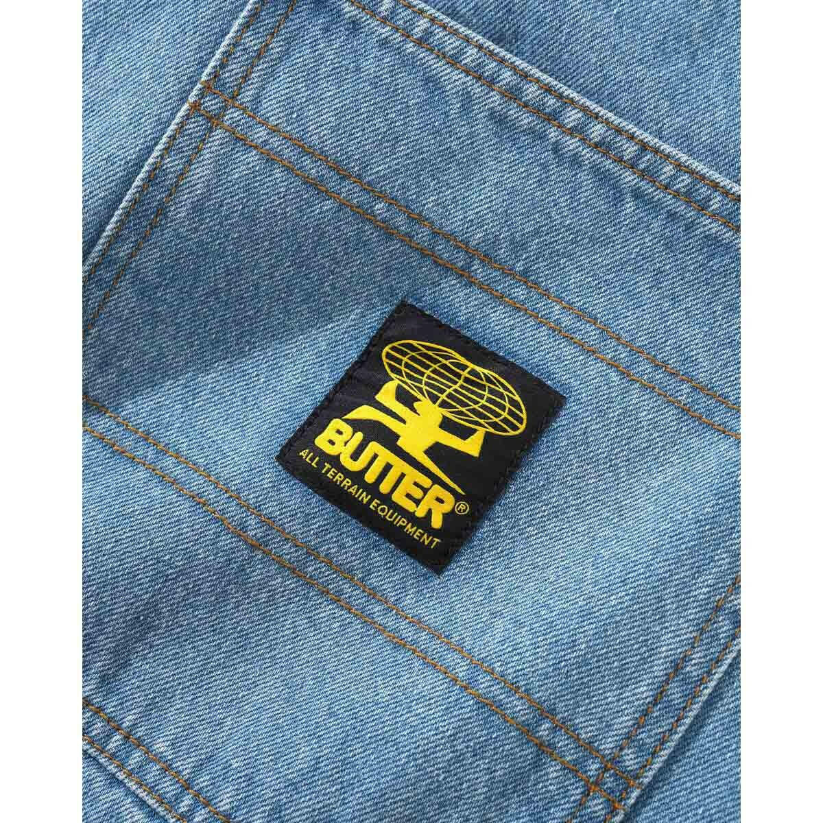 Butter Goods - Patch Pocket Denim Shorts Washed Indigo.