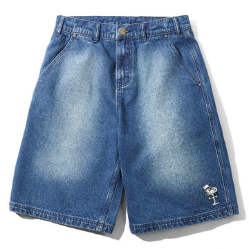 Butter Goods - X Peanuts Spike Work Shorts Distressed Indigo.