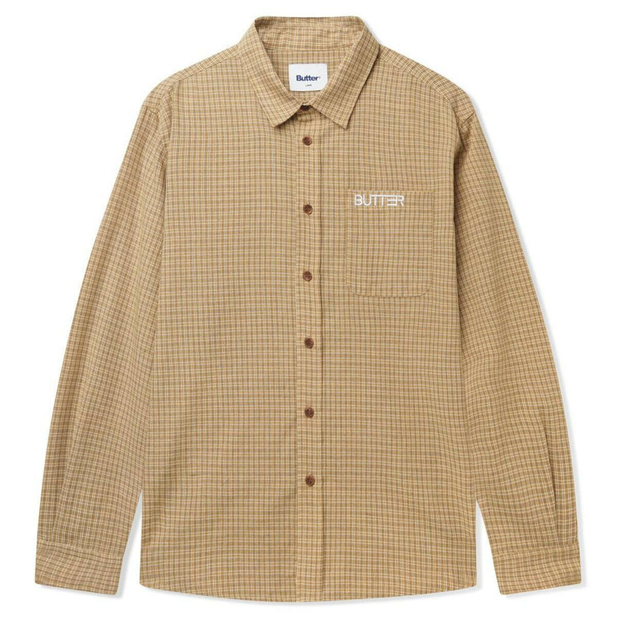 Butter Goods - Plaid L/S Shirt Wheat.