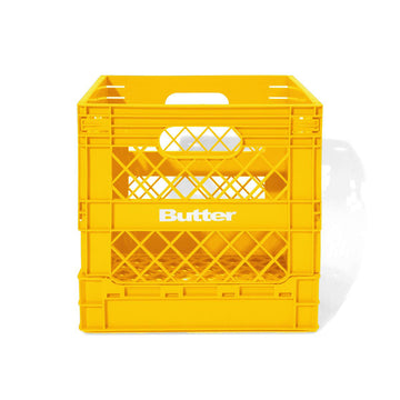 Butter Goods Collapsable Record Crate Yellow.