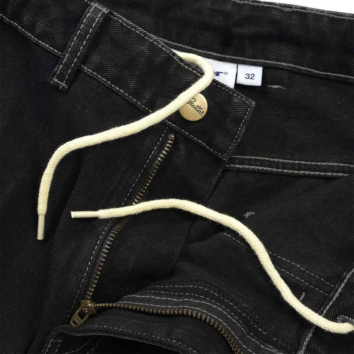 Butter Goods - Scribble Denim Shorts Washed Black.