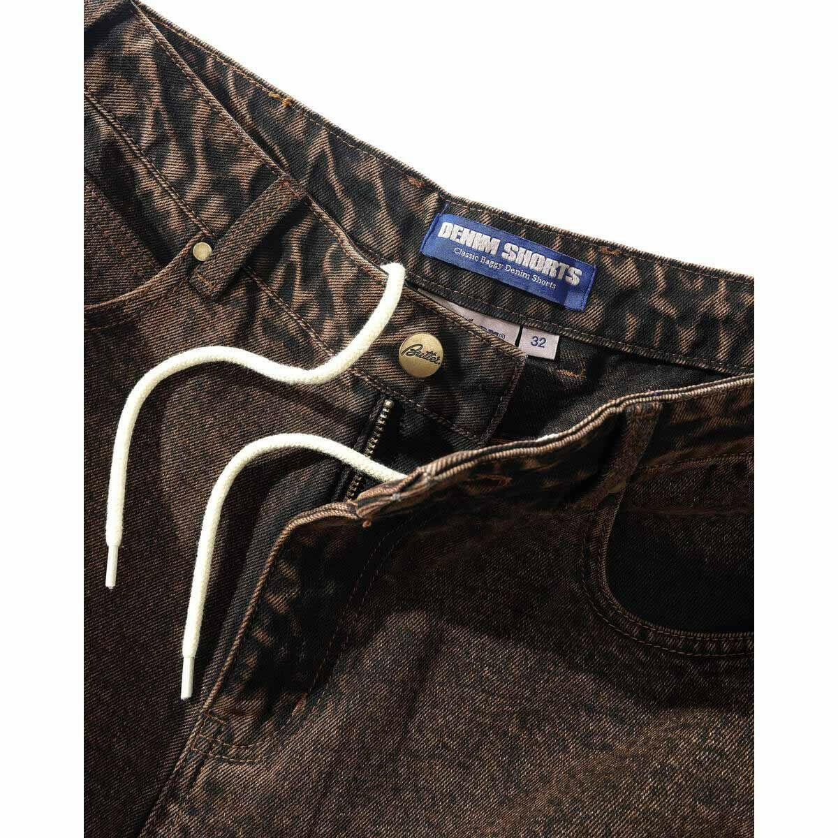 Butter Goods - Spider Denim Shorts Acid Brown.