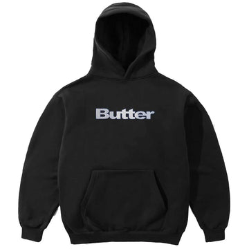 Butter Goods Stripe Logo Applique Hoodie Black