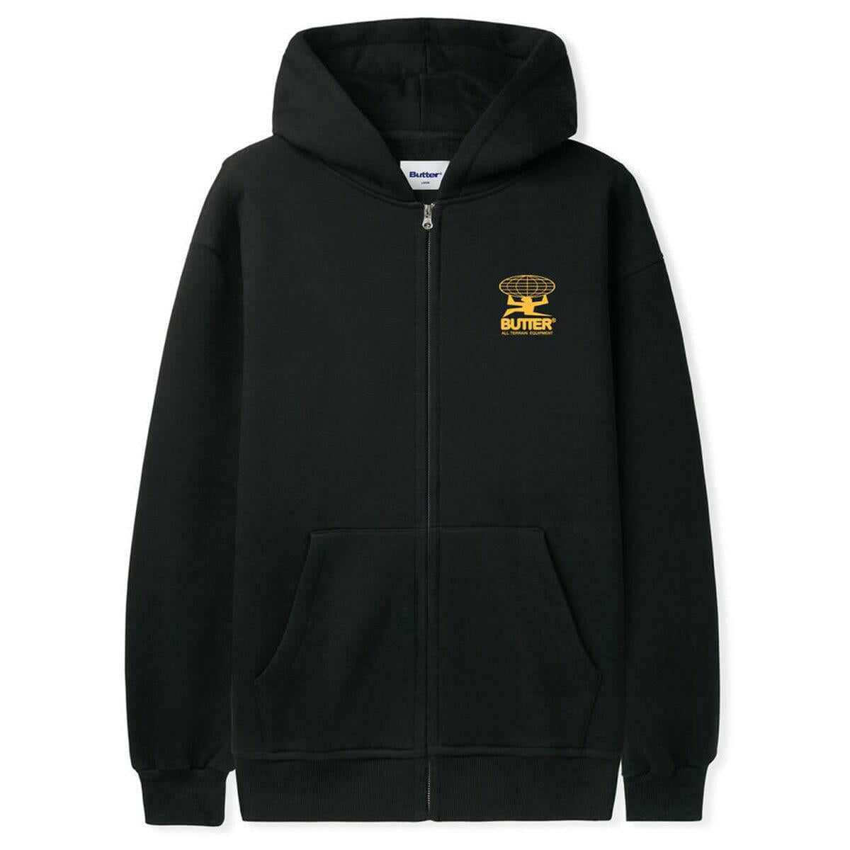Butter Goods - Terrain Zip Hoodie Black.