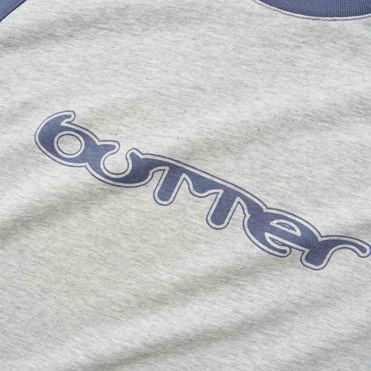 Butter Goods - Witness Raglan Tee Slate/Ash Detail