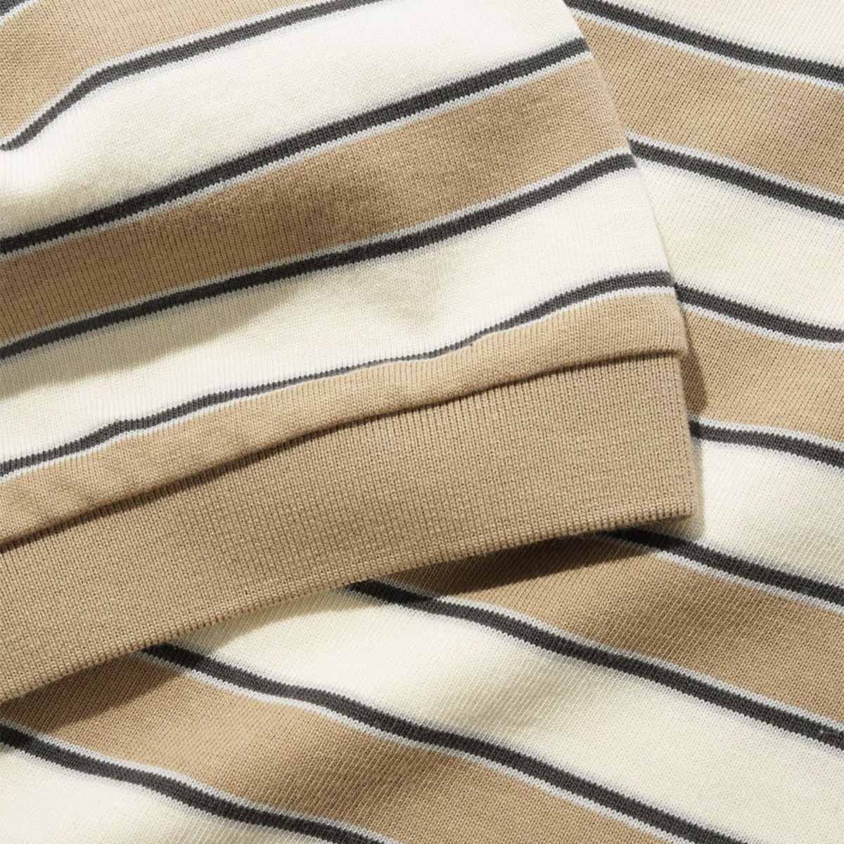 Butter Goods Witness Stripe Polo Tan/Ivory Detail