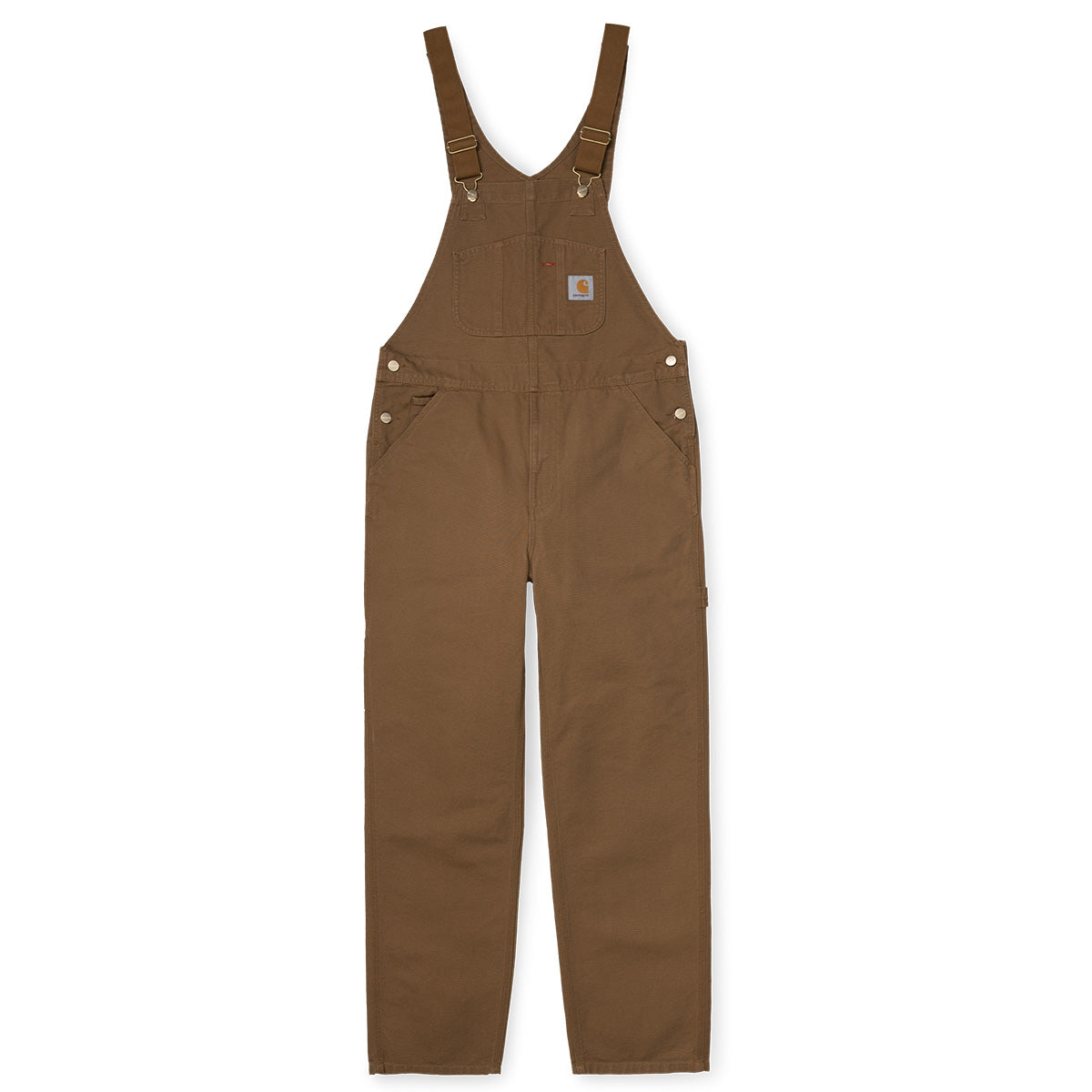 Carhartt WIP Bib Overall Hamilton Brown Rinsed Front