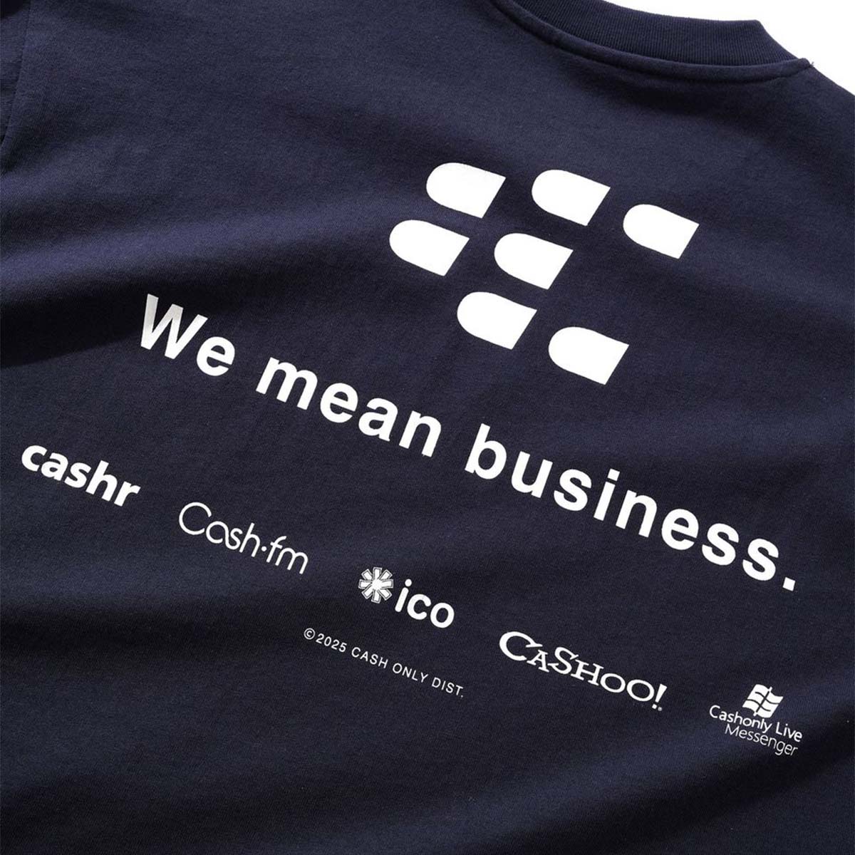 Cash Only Business Tee Navy