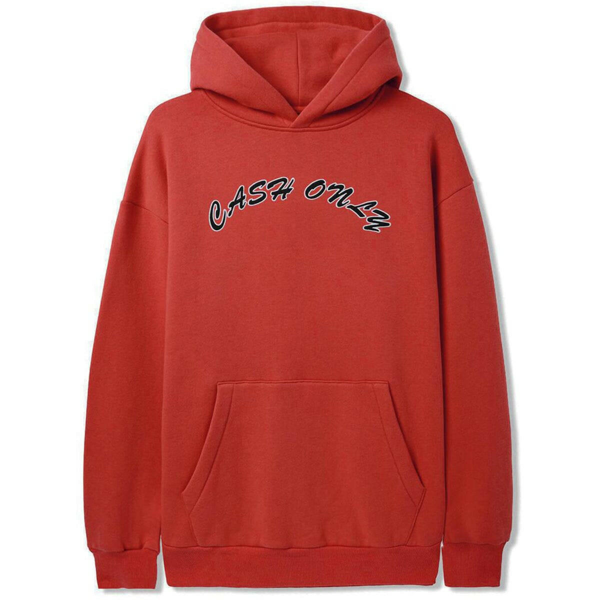Cash Only - Felt Applique Logo Hoodie Chilli.