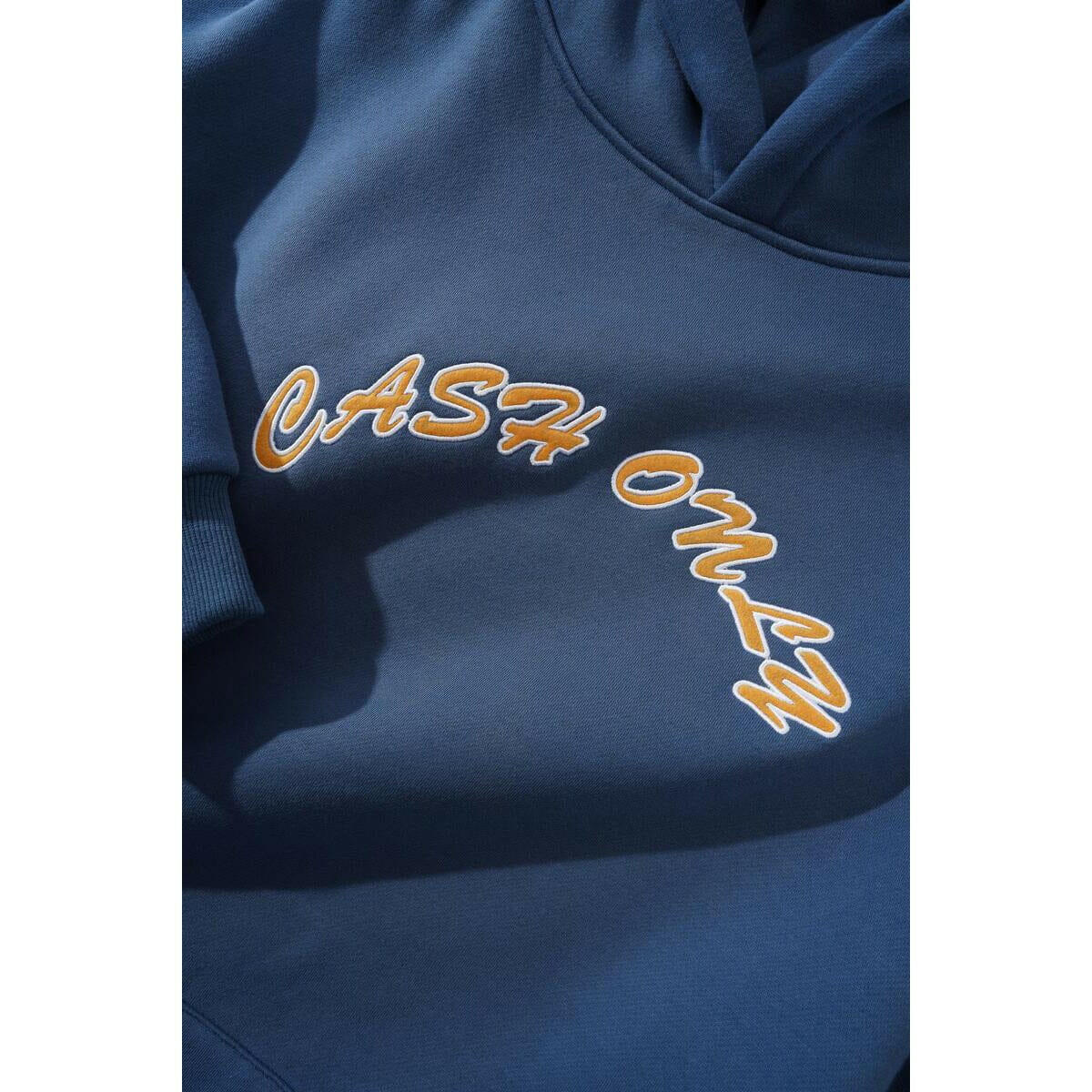 Cash Only - Felt Applique Logo Hoodie Deep Navy.