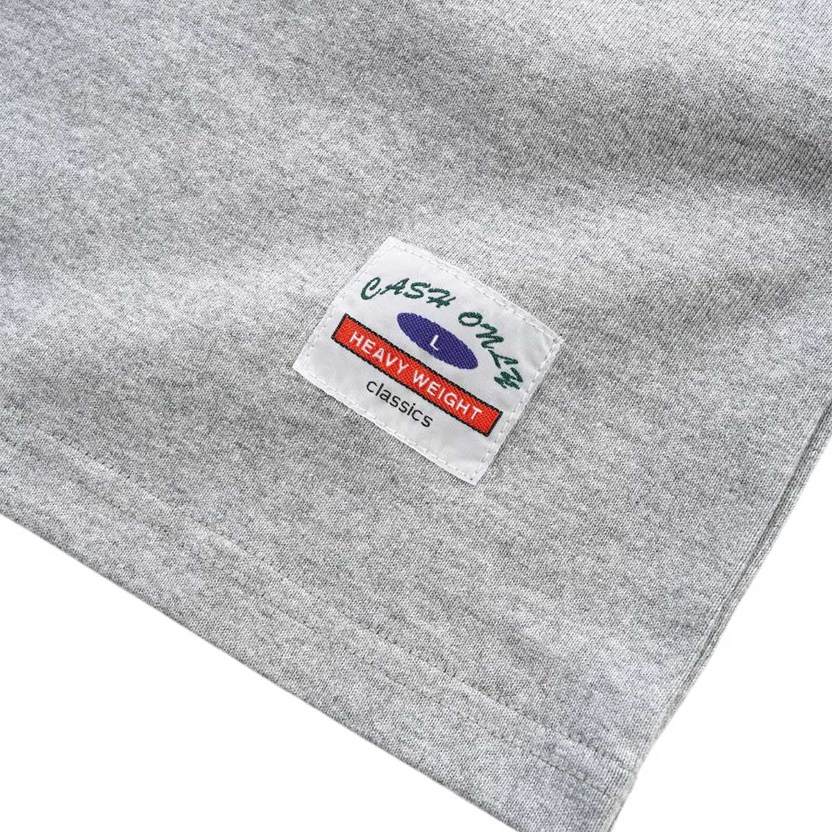 Cash Only Heavy-Weight Tee Heather Grey Detail 1