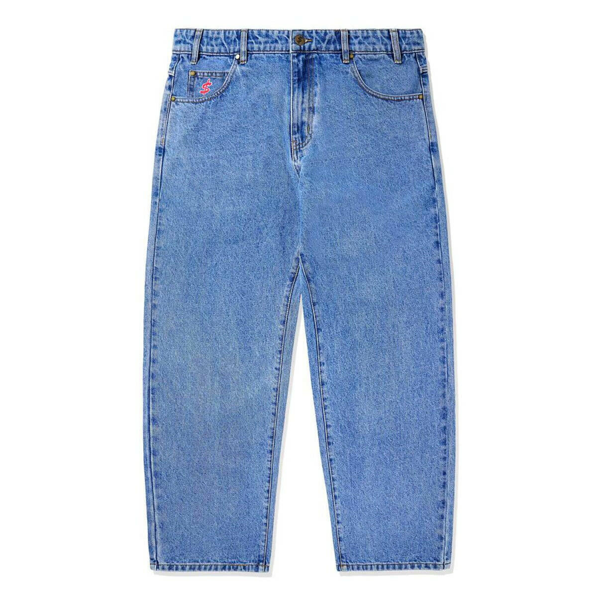 Cash Only - Logo Baggy Denim Jeans Washed Indigo.