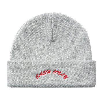 Cash Only - Logo Beanie Ash Grey.