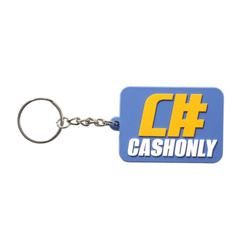 Cash Only Numeric Rubber Key Chain