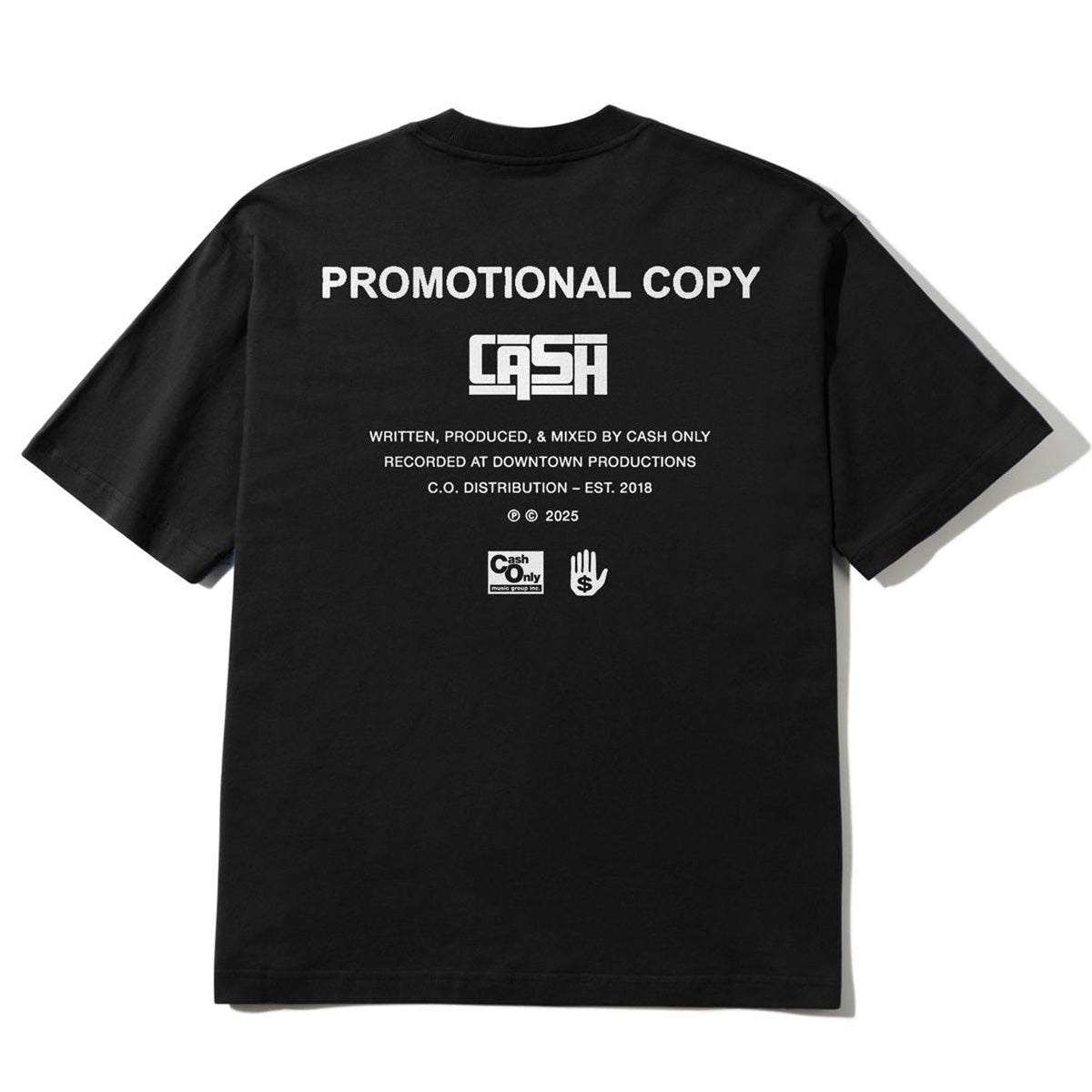 Cash Only Promotional Tee Black