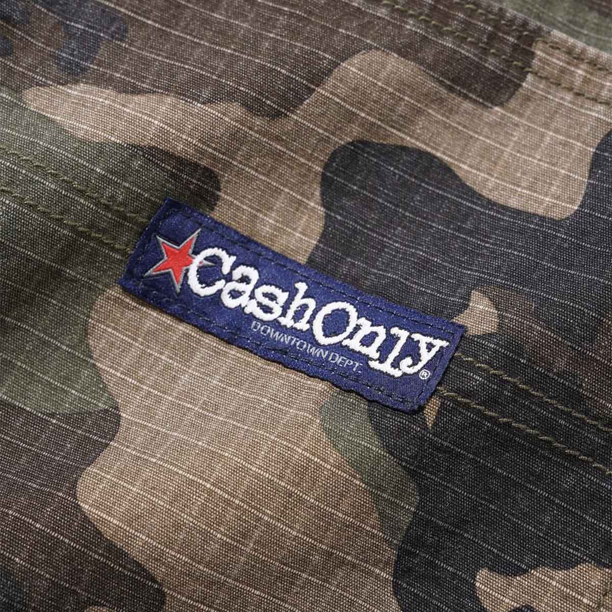 Cash Only Ripstop Carpenter Shorts Woodland Camo Detail 1