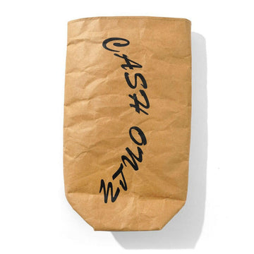 Cash Only - Tyvek Brown Paper Bag.