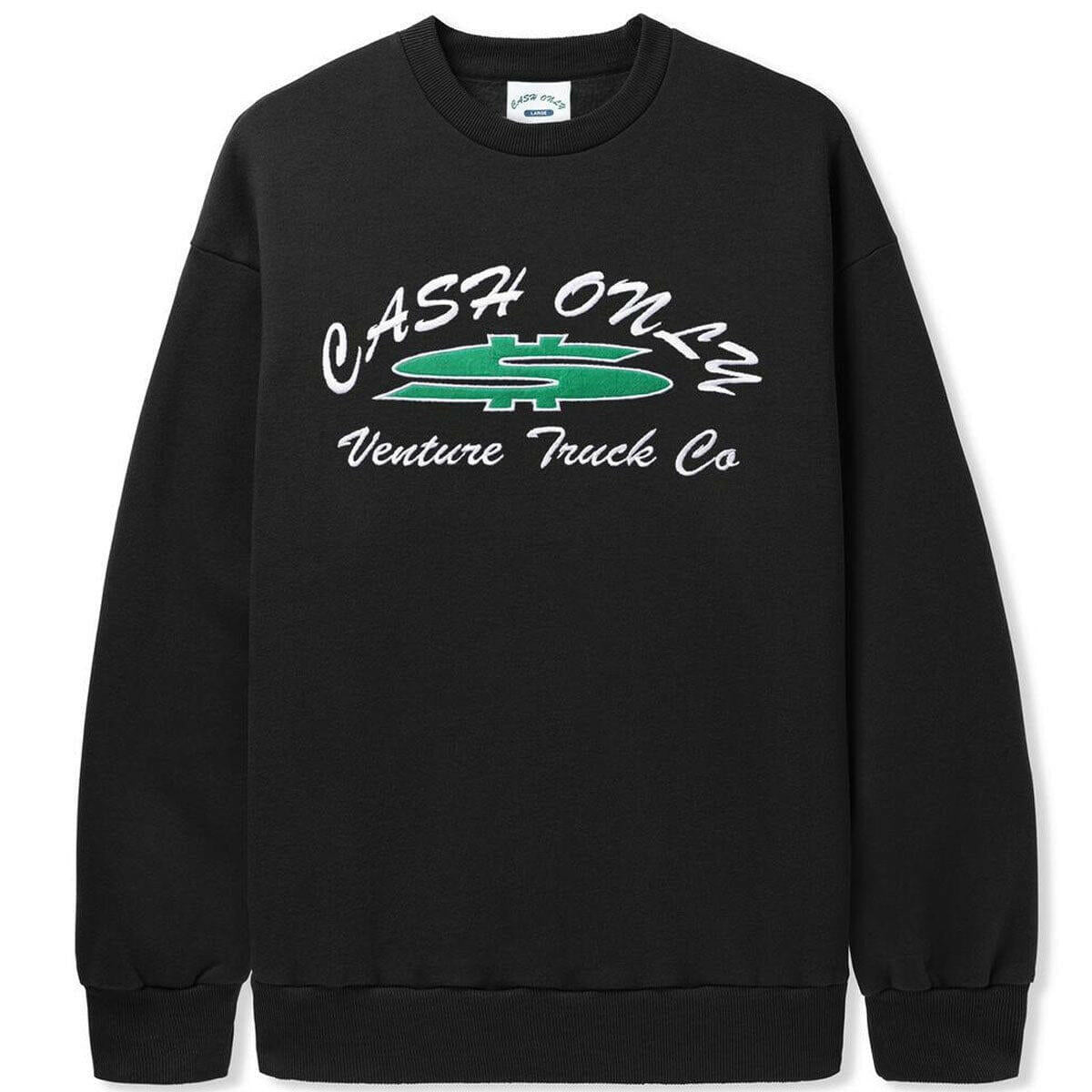 Cash Only - Venture Dollar Sign Crew Black.