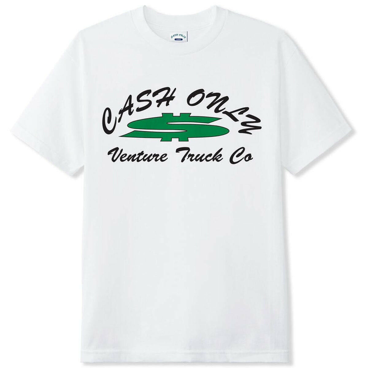 Cash Only - Venture Dollar Sign Tee White.