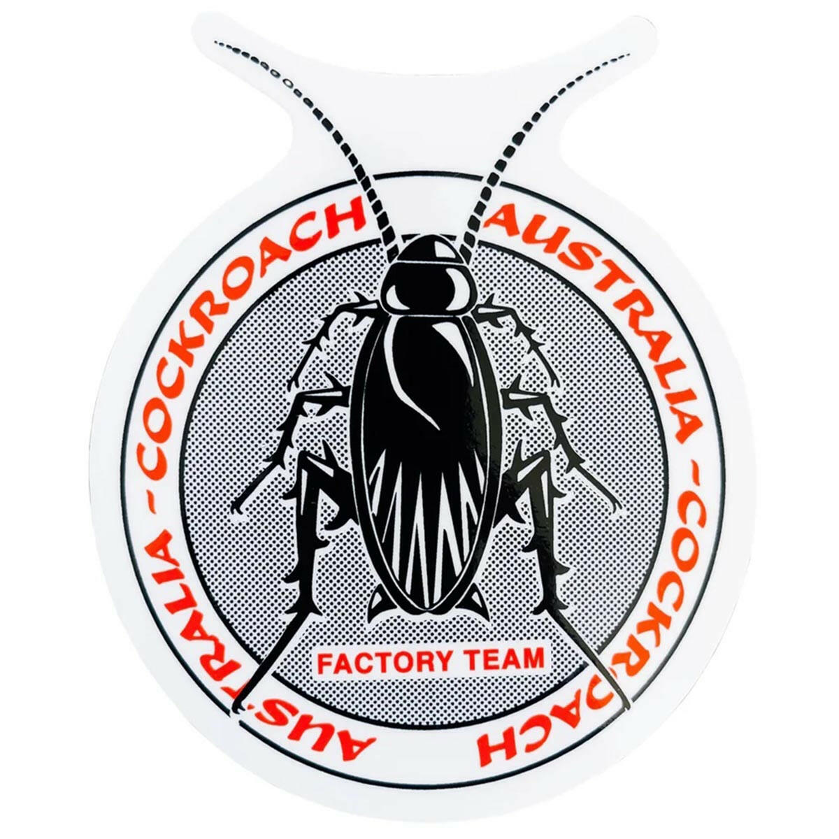 Cockroach - Factory Team 4" Sticker.