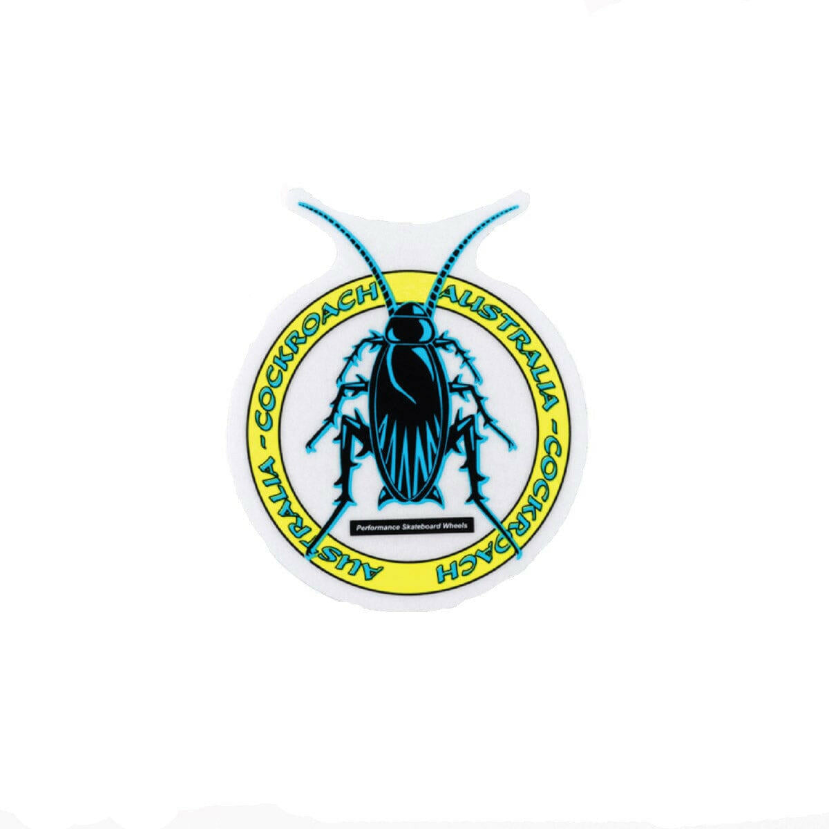 Cockroach - Logo Blue/Yellow 2.5" Sticker.