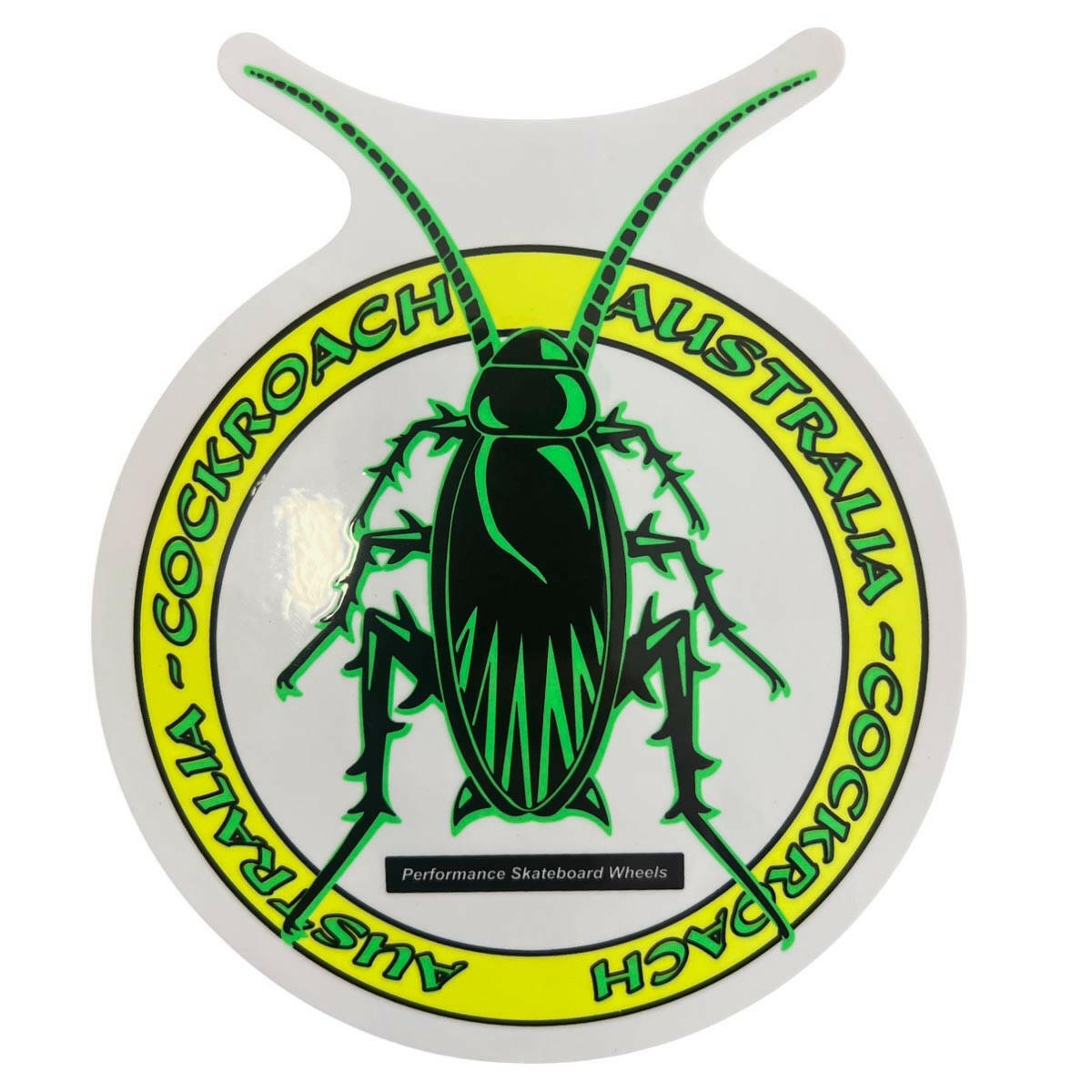 Cockroach - Logo Yellow/Green 6" Sticker.