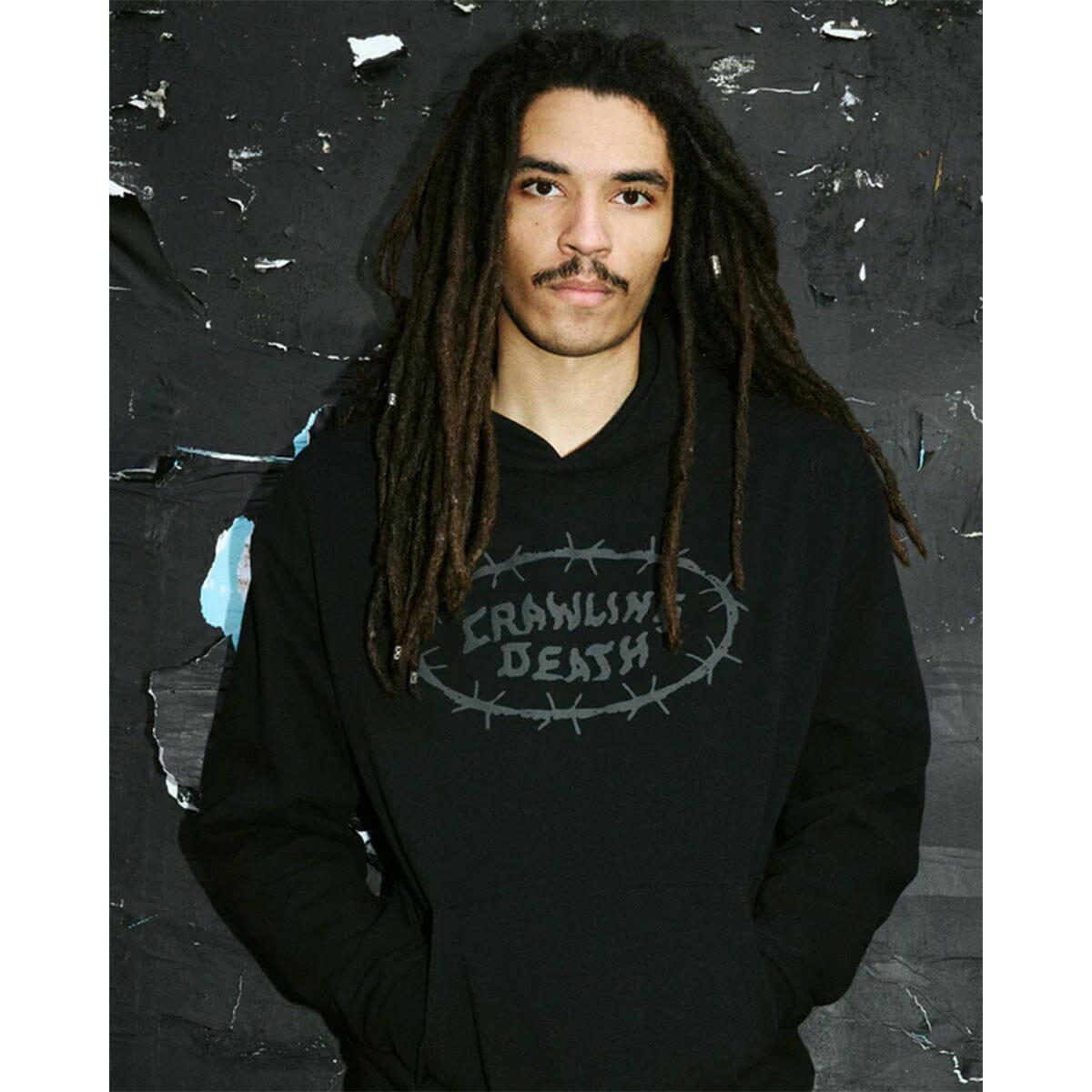 Crawling Death - Barbed Logo Hoodie Black.
