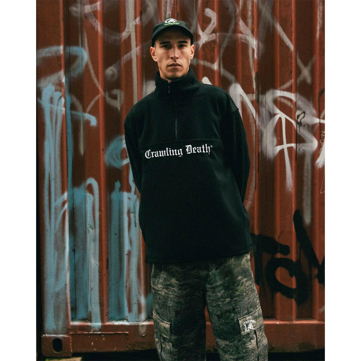 Crawling Death - Gothic Logo Polar Fleece Black.
