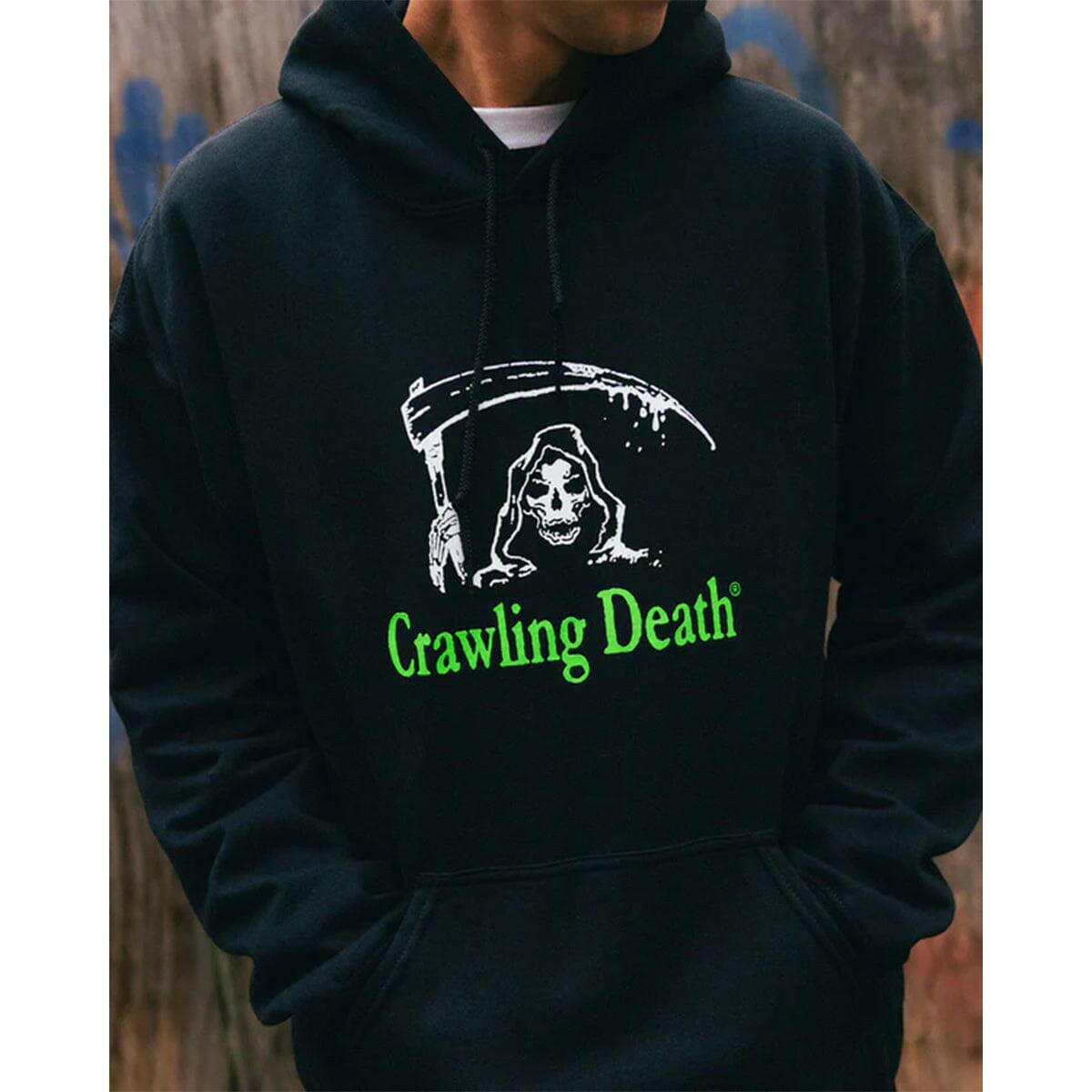 Crawling Death - Reaper Logo Hoodie Black.