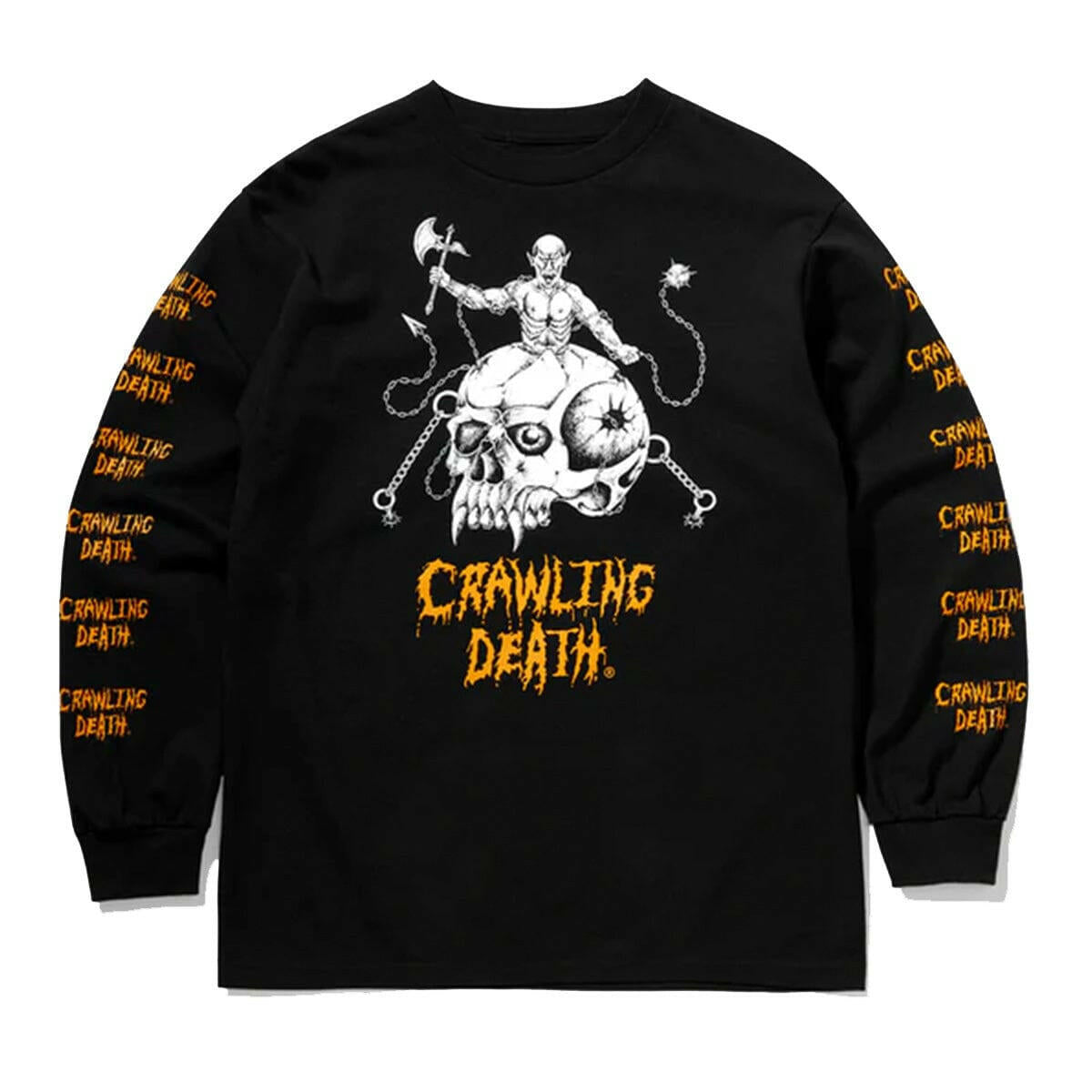 Crawling Death - Skull Fighter L/S Tee Black.