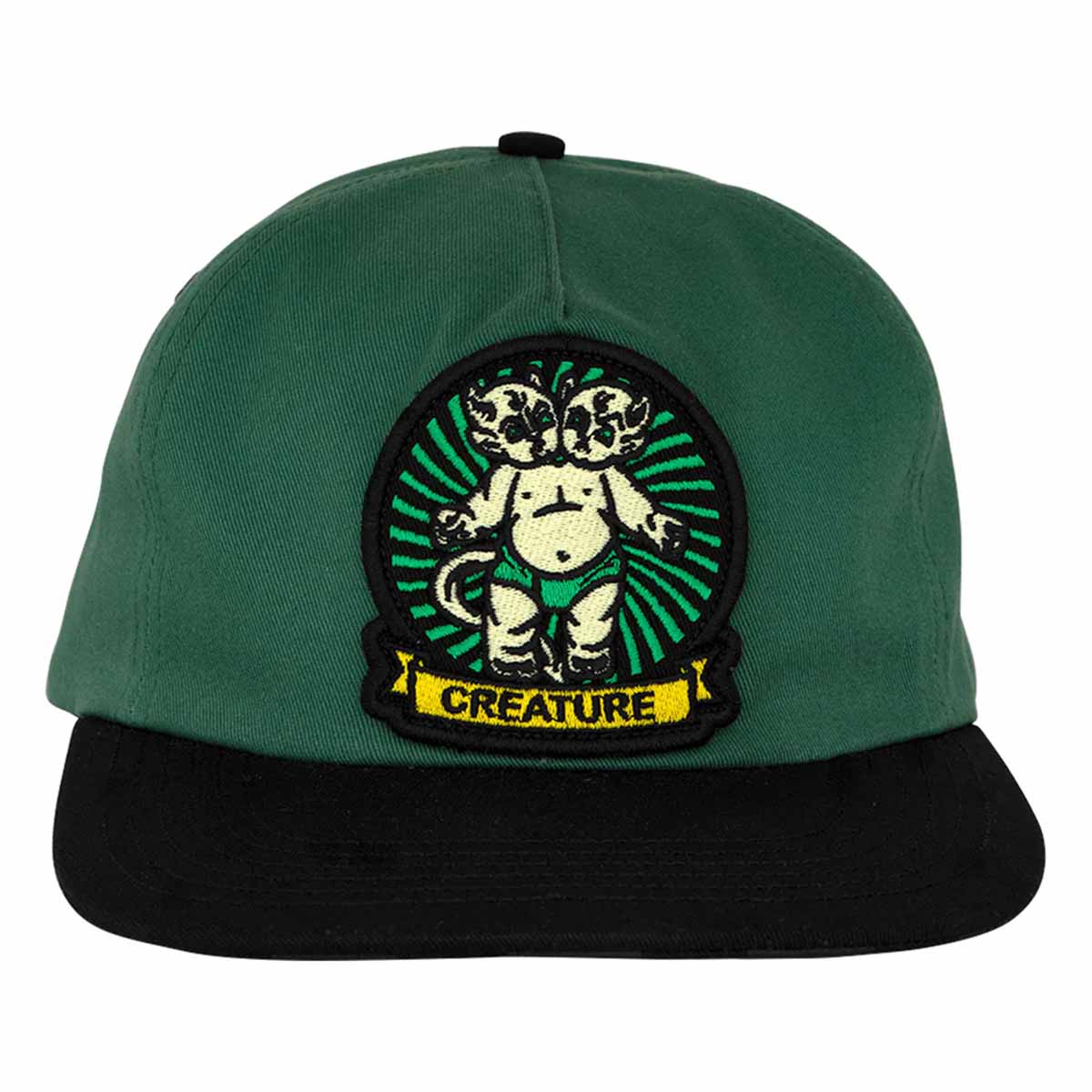 Creature Sideshow Snapback Hat Green Front