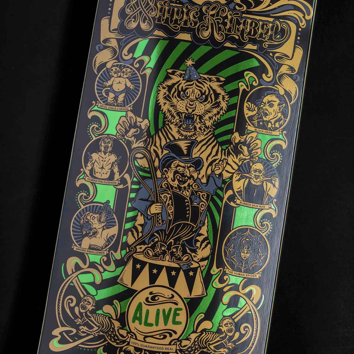 Creature Willis Kimbel Sideshow 9.0 Skateboard Deck Detail