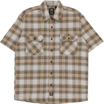 Dickies - Mike Anderson S/S Check Shirt Dark Olive.