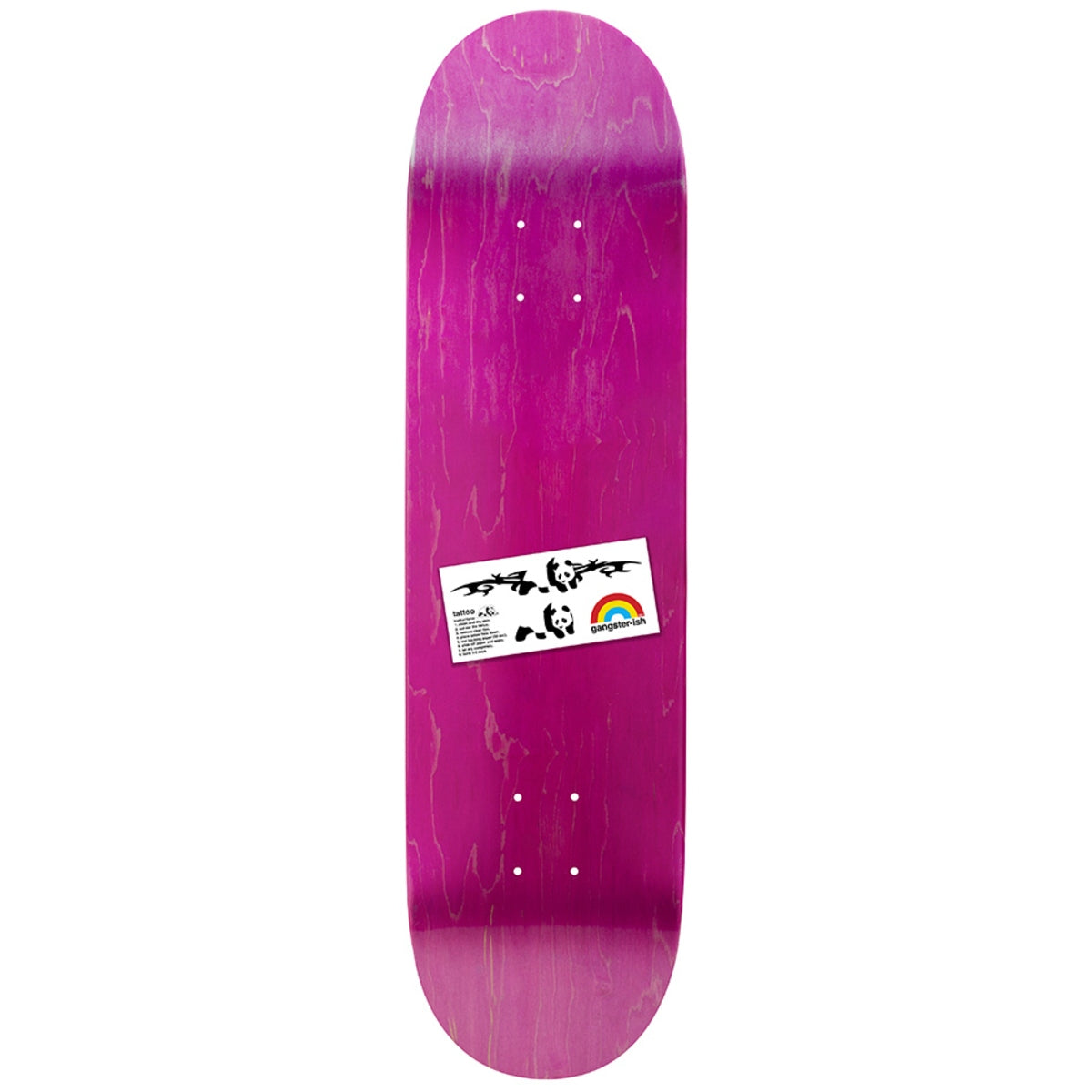 Enjoi Stardust Panda 7.5 Skateboard Deck Teal - top/reverse view