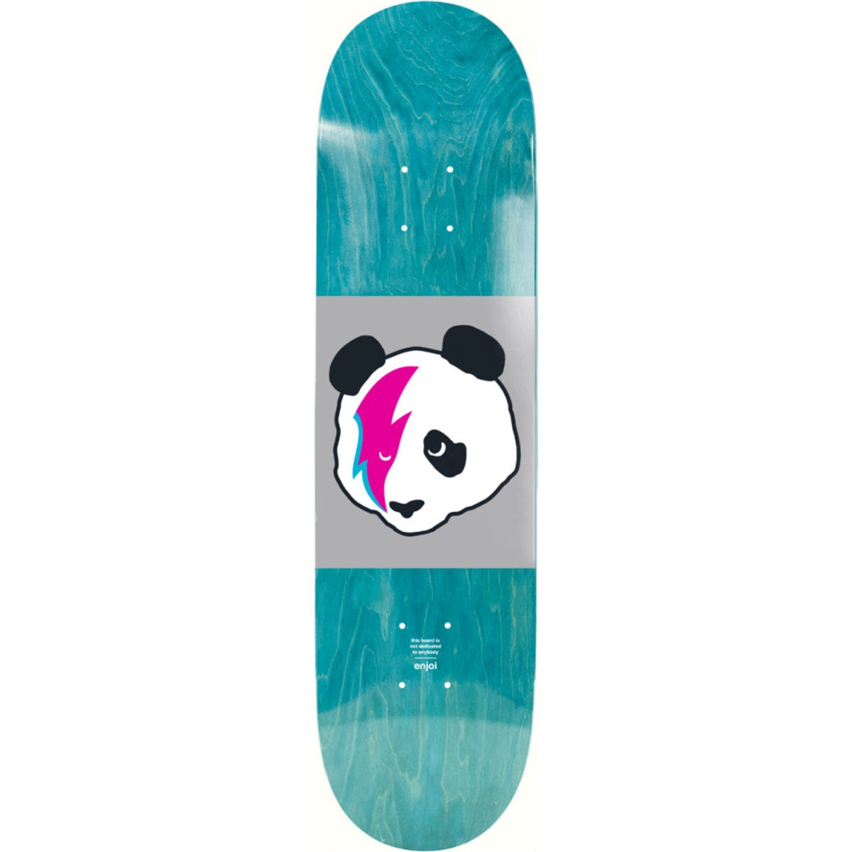 Enjoi Stardust Panda 8.5 Skateboard Deck Teal - front/graphic view