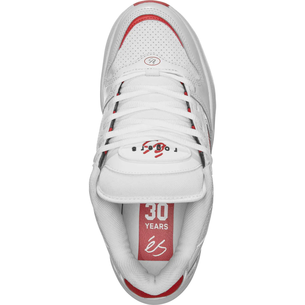 éS - TJ Rogers Shoes White/Red.