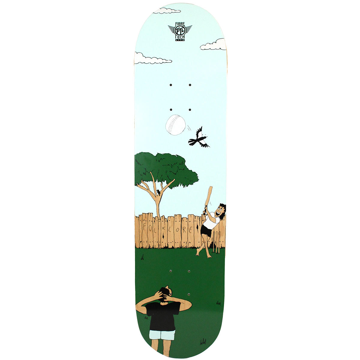 Folklore Six & Out Fibre Tech Lite Blue Skateboard Deck