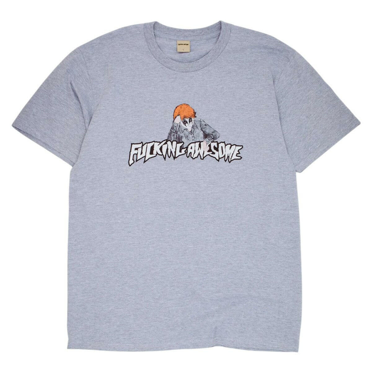 Fucking Awesome - Aidan Painting Stamp Logo Tee Heather Grey.