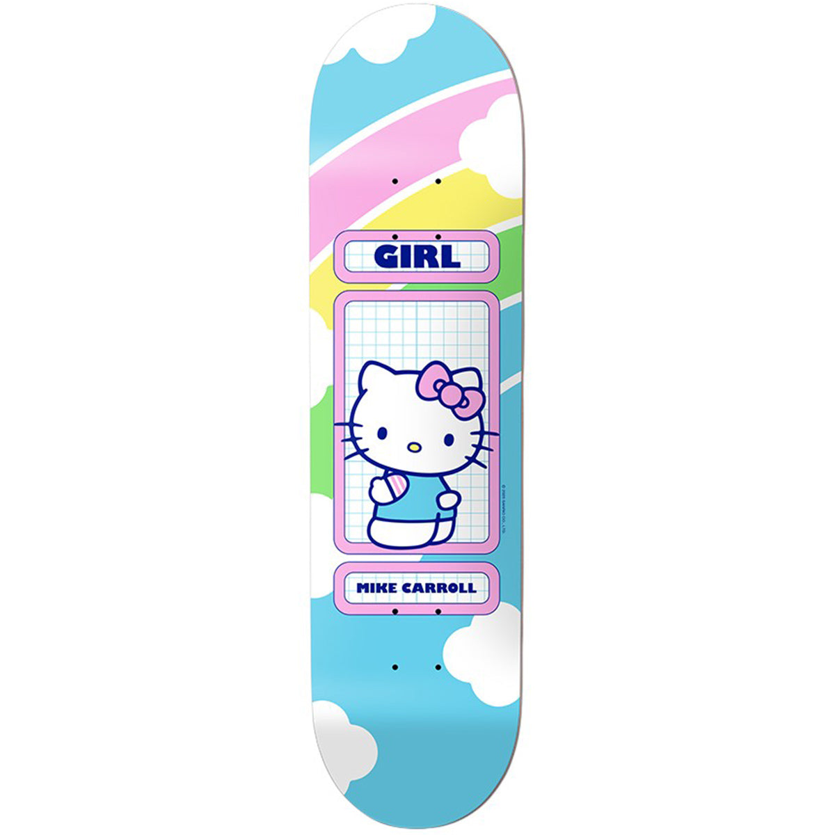 Girl Mike Carroll Hello Kitty & Friends Rainbow Blind Bag 8.5 Skateboard Deck