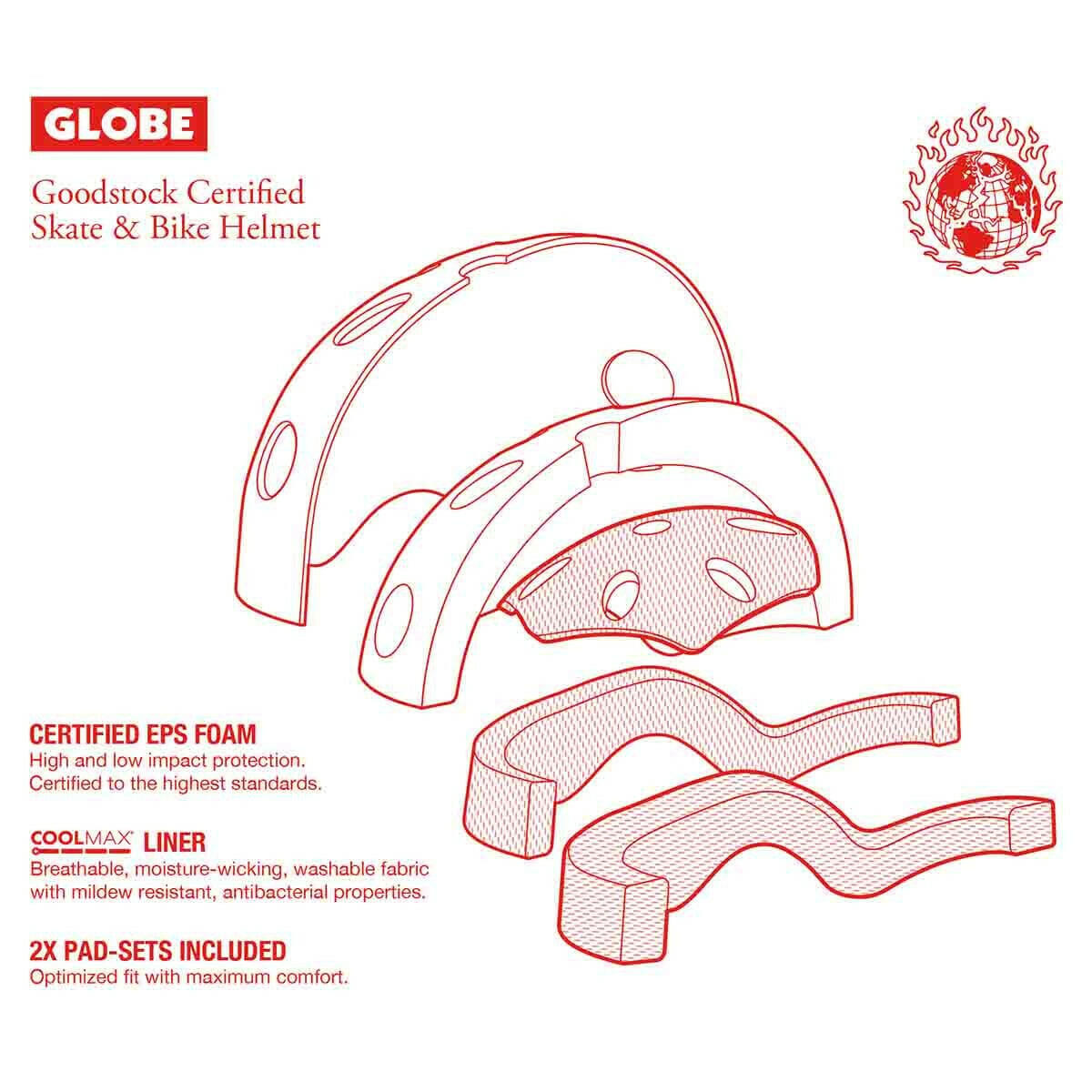 Globe - Goodstock Certified Helmet Matte Off-White.
