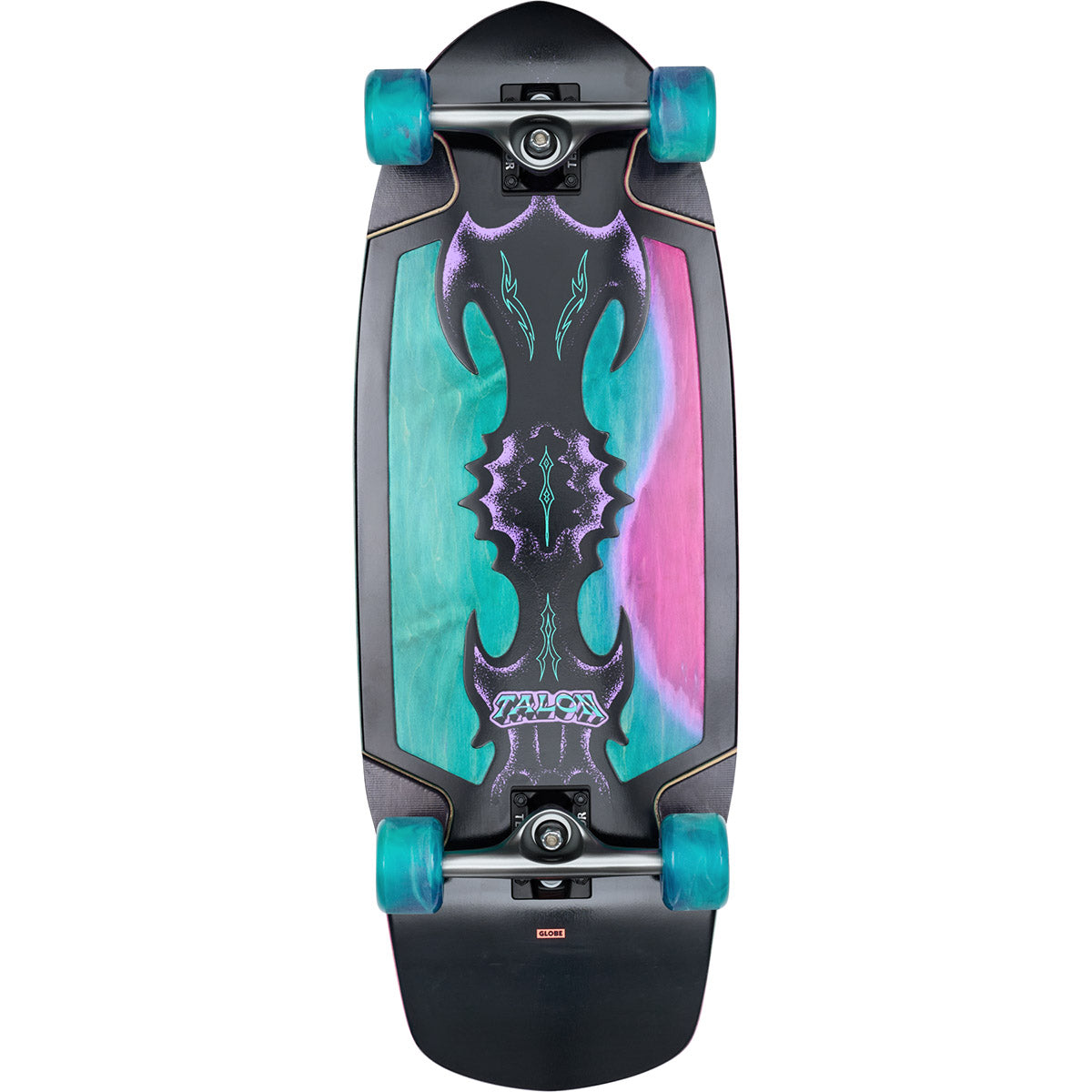 Globe Talon Black/Blue/Green Cruiser 10.5 Complete Skateboard
