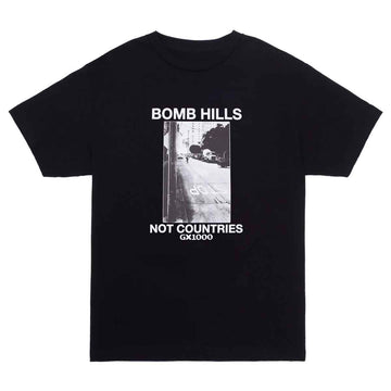 GX1000 Bomb Hills Not Countries Tee Black/White